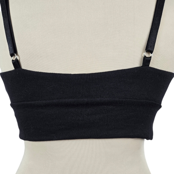 Athleta Well Rested Rib Sleep Black Bra - Picture 3 of 15